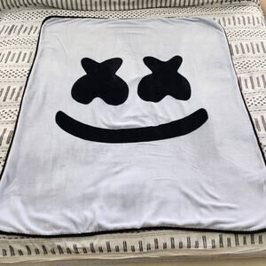 DJ Marshmello Logo Soft Fleece Throw Blanket 60x50 Black White